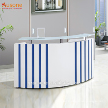 2018 furniture Hot sale curved small reception desk